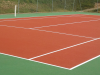 Terrain de tennis fini